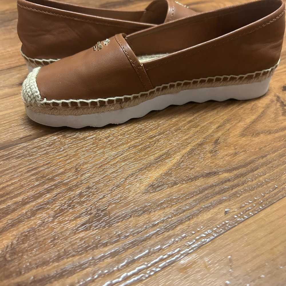 Coach Tan Leather Espadrille Flats - Picture 3 of 5